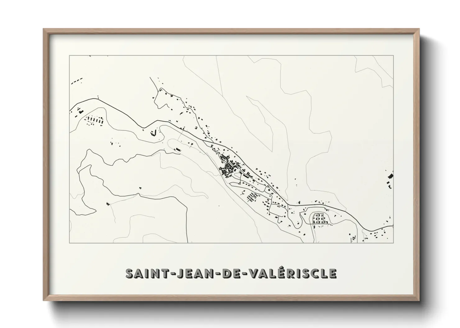 Une affiche de carte sur Saint-Jean-de-Valériscle