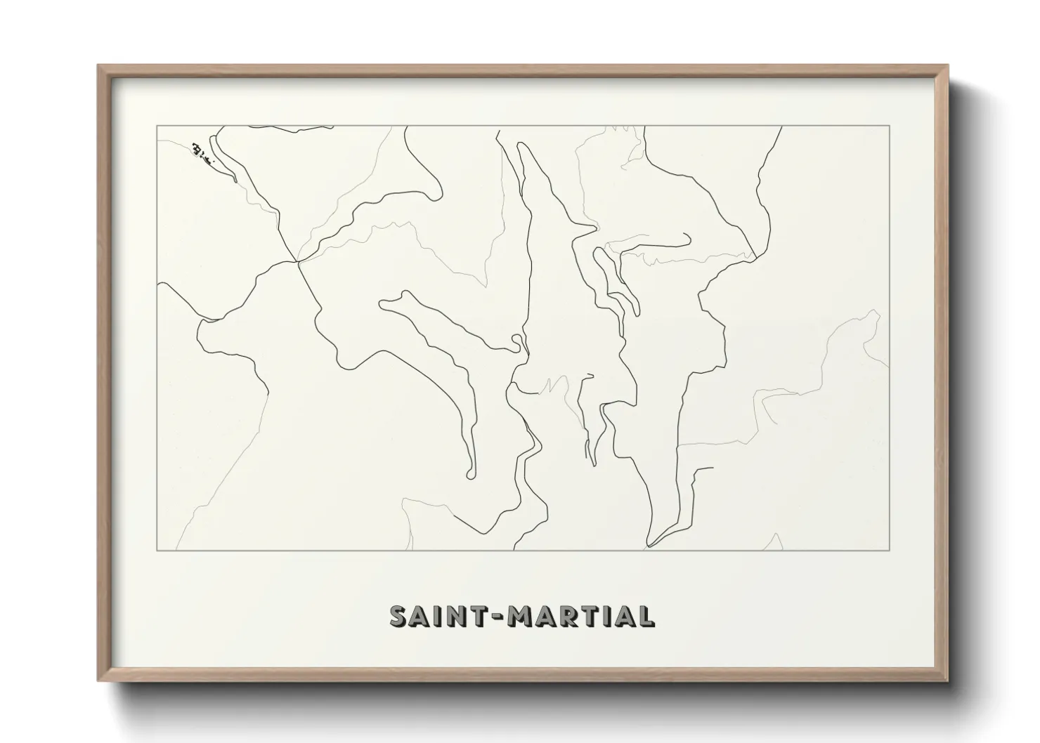 Une affiche de carte sur Saint-Martial
