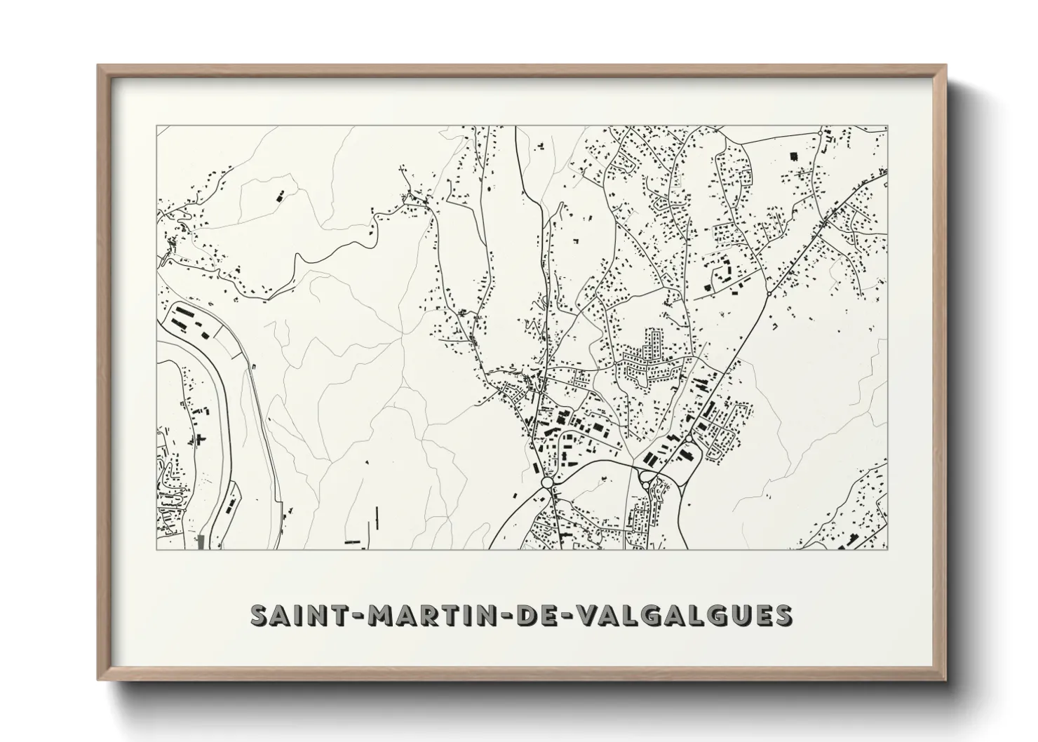 Une affiche de carte sur Saint-Martin-de-Valgalgues