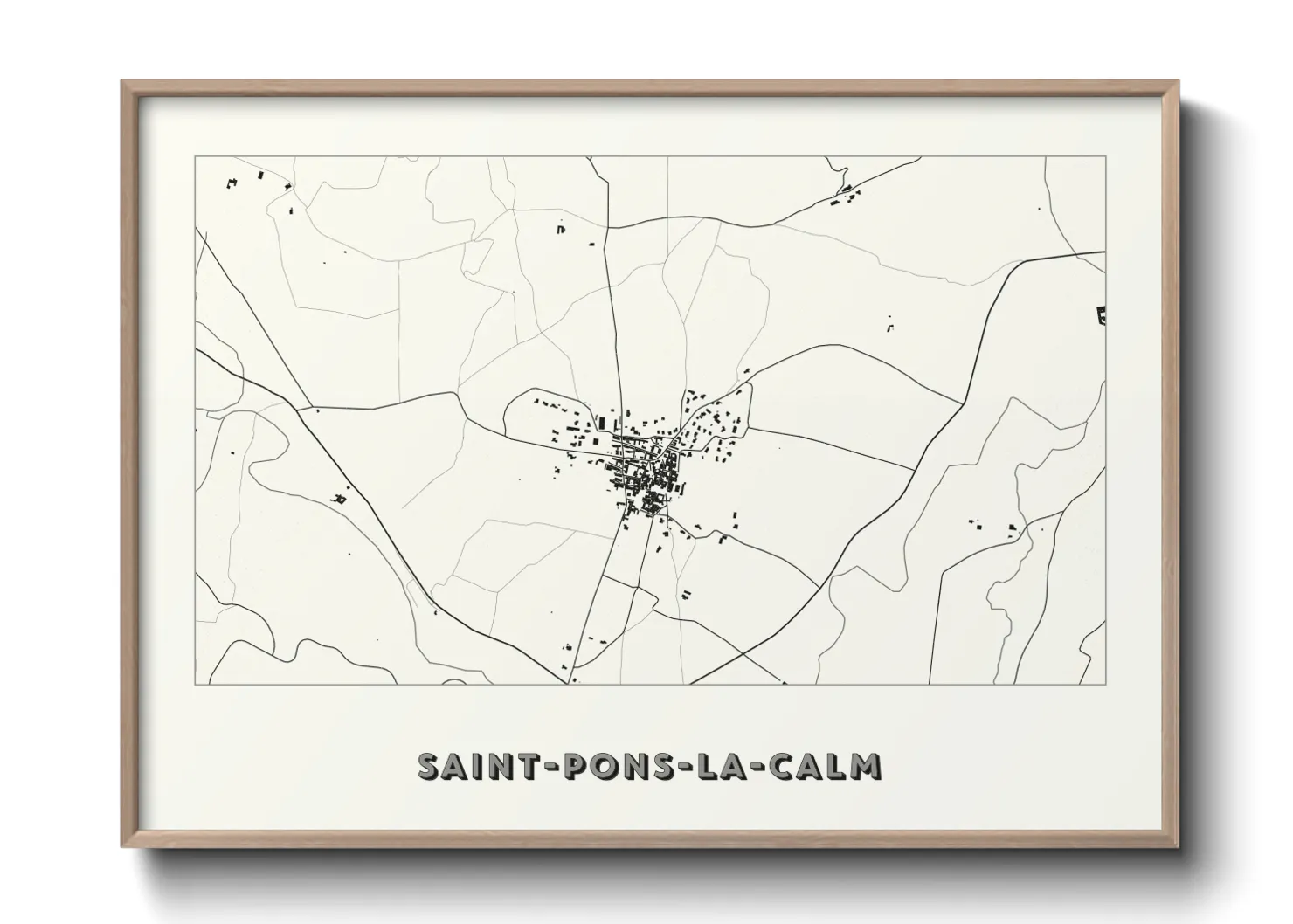 Une affiche de carte sur Saint-Pons-la-Calm