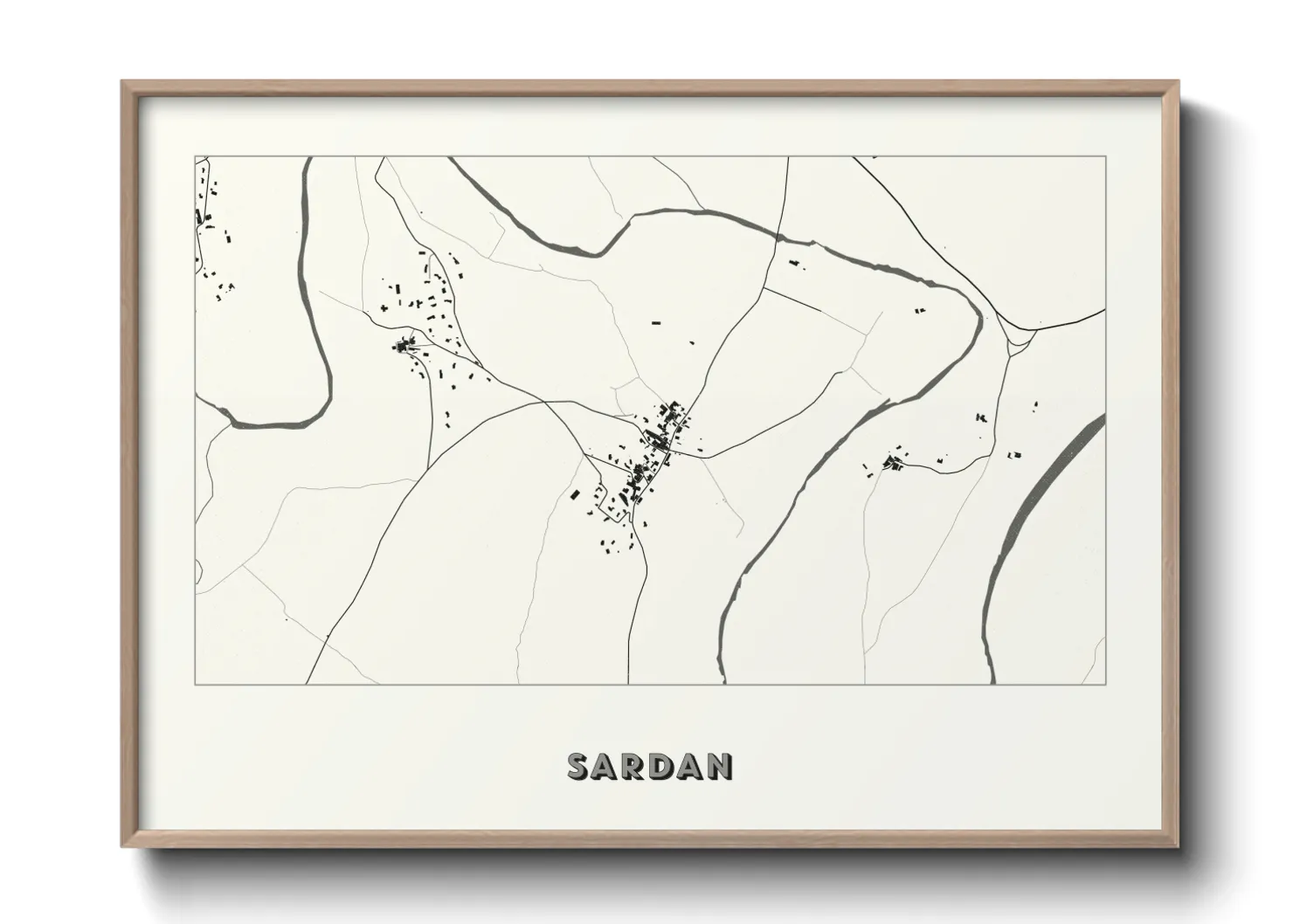 Une affiche de carte sur Sardan