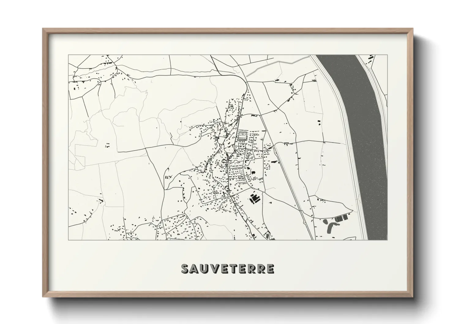 Une affiche de carte sur Sauveterre