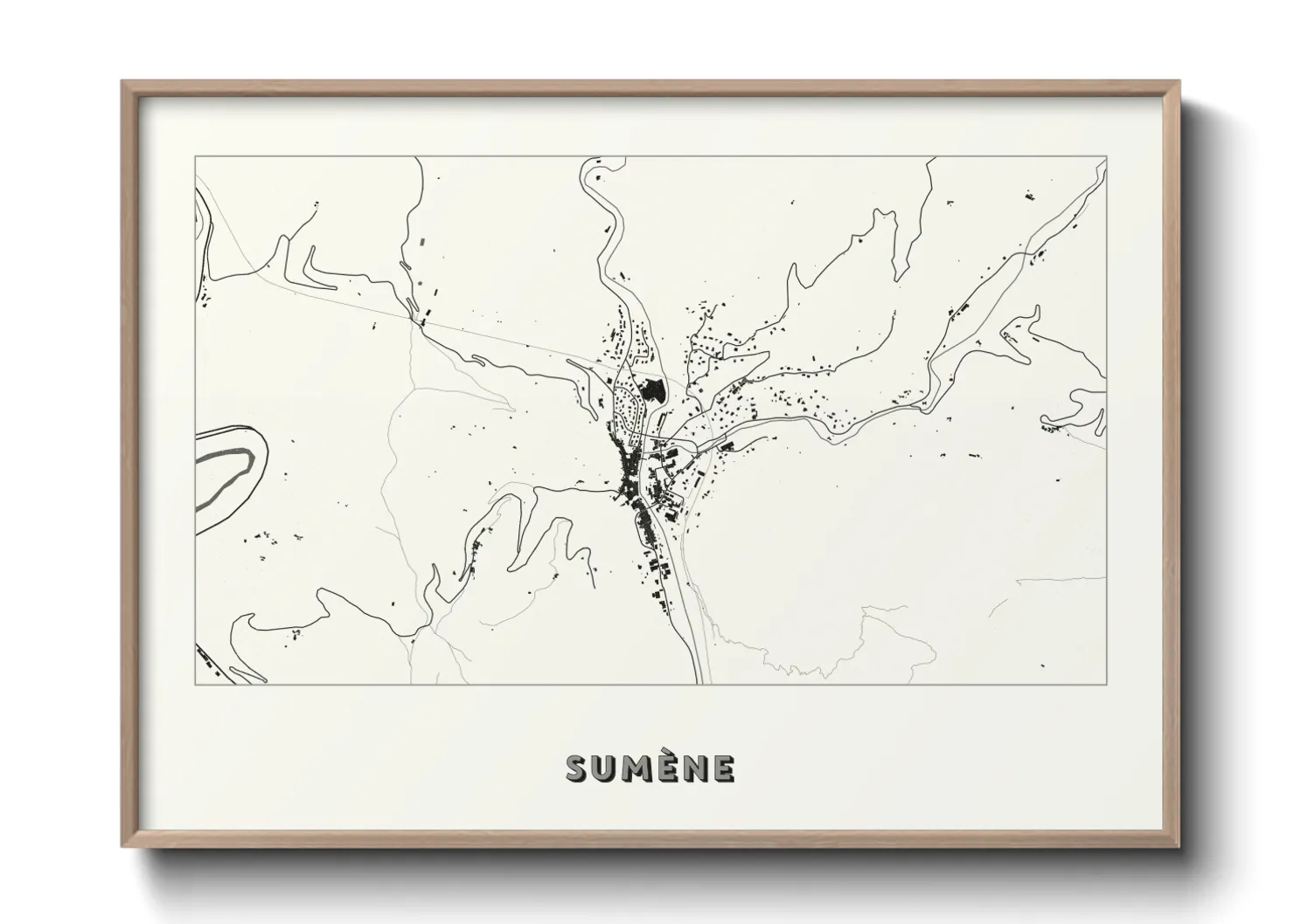 Une affiche de carte sur Sumène