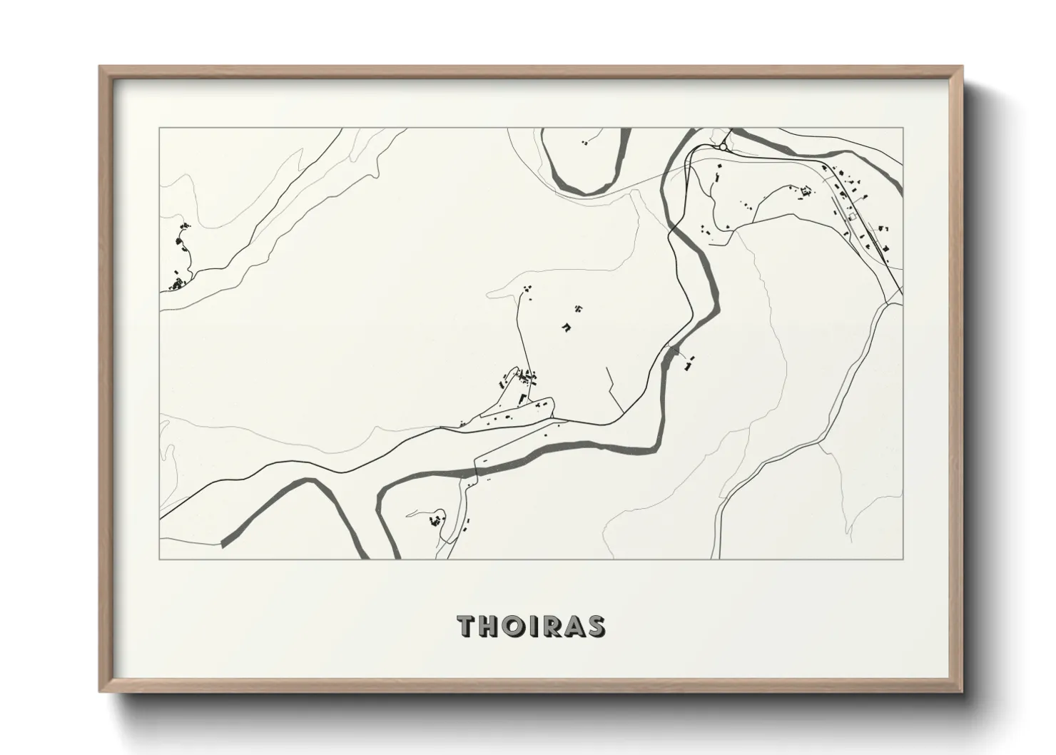 Une affiche de carte sur Thoiras
