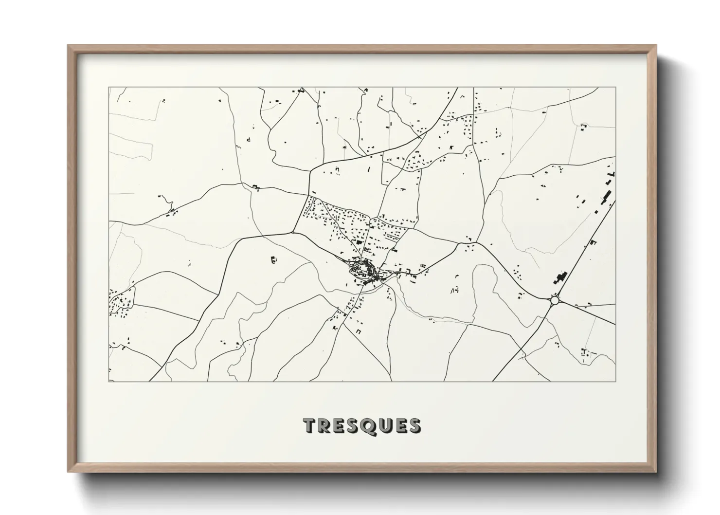 Une affiche de carte sur Tresques
