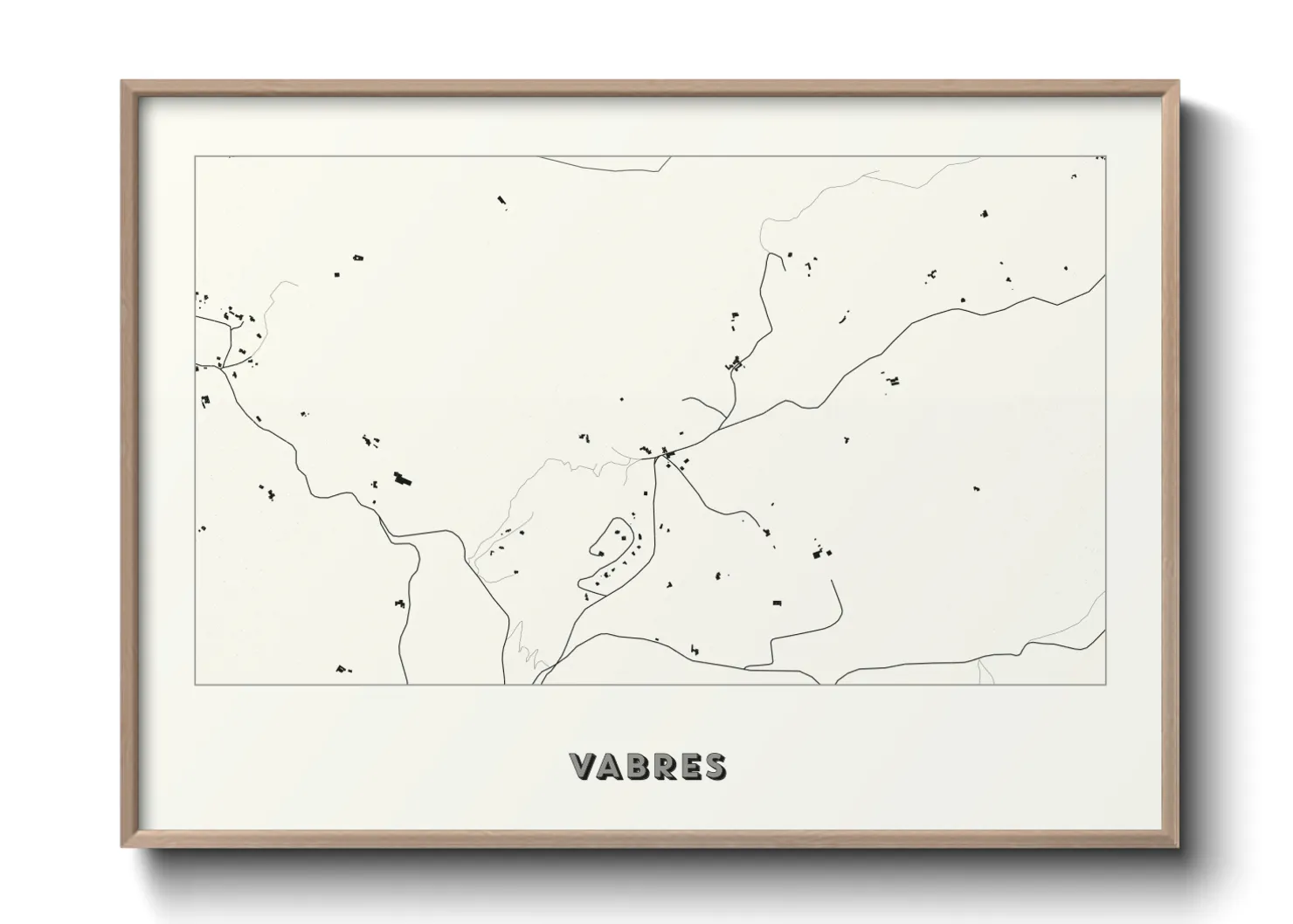 Une affiche de carte sur Vabres