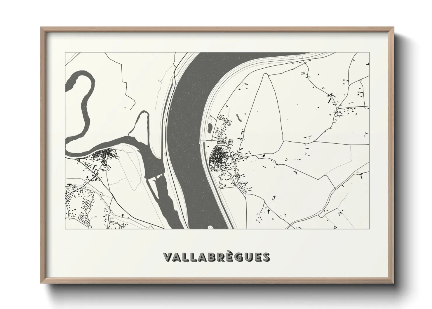 Une affiche de carte sur Vallabrègues