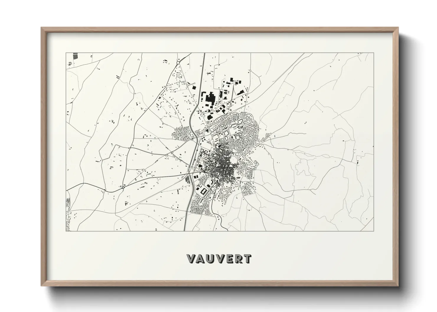 Une affiche de carte sur Vauvert