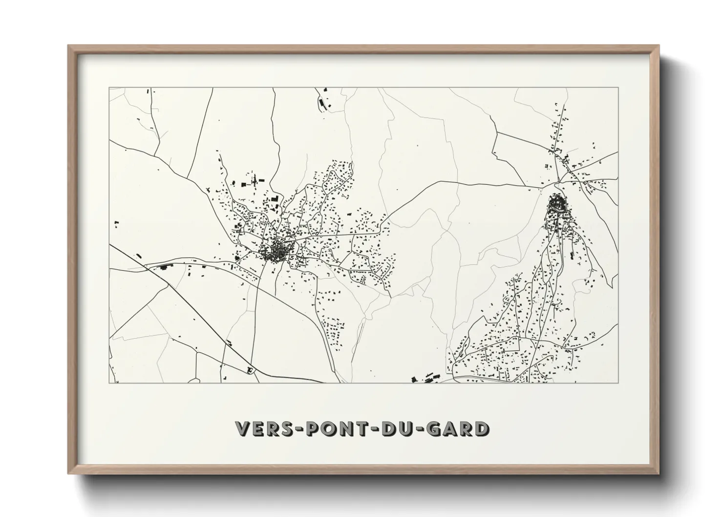 Une affiche de carte sur Vers-Pont-du-Gard