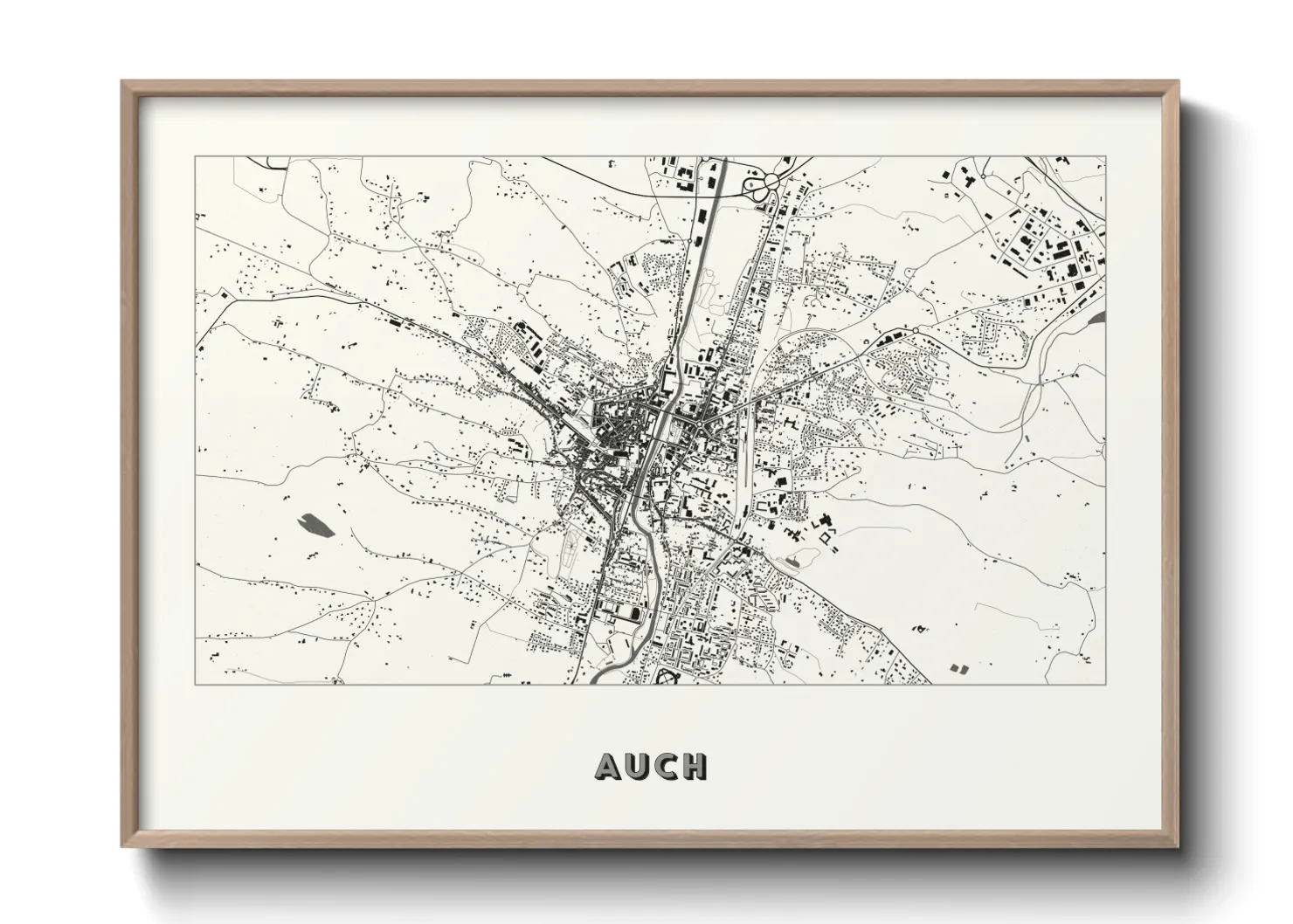 Une affiche de carte sur Auch