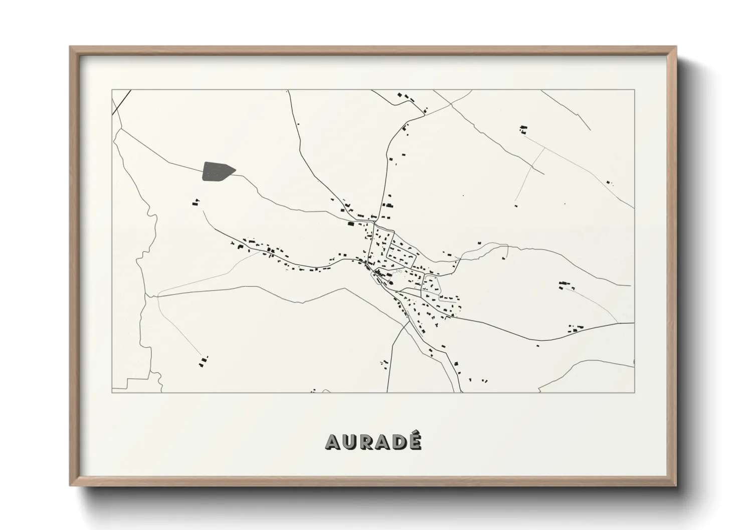 Une affiche de carte sur Auradé