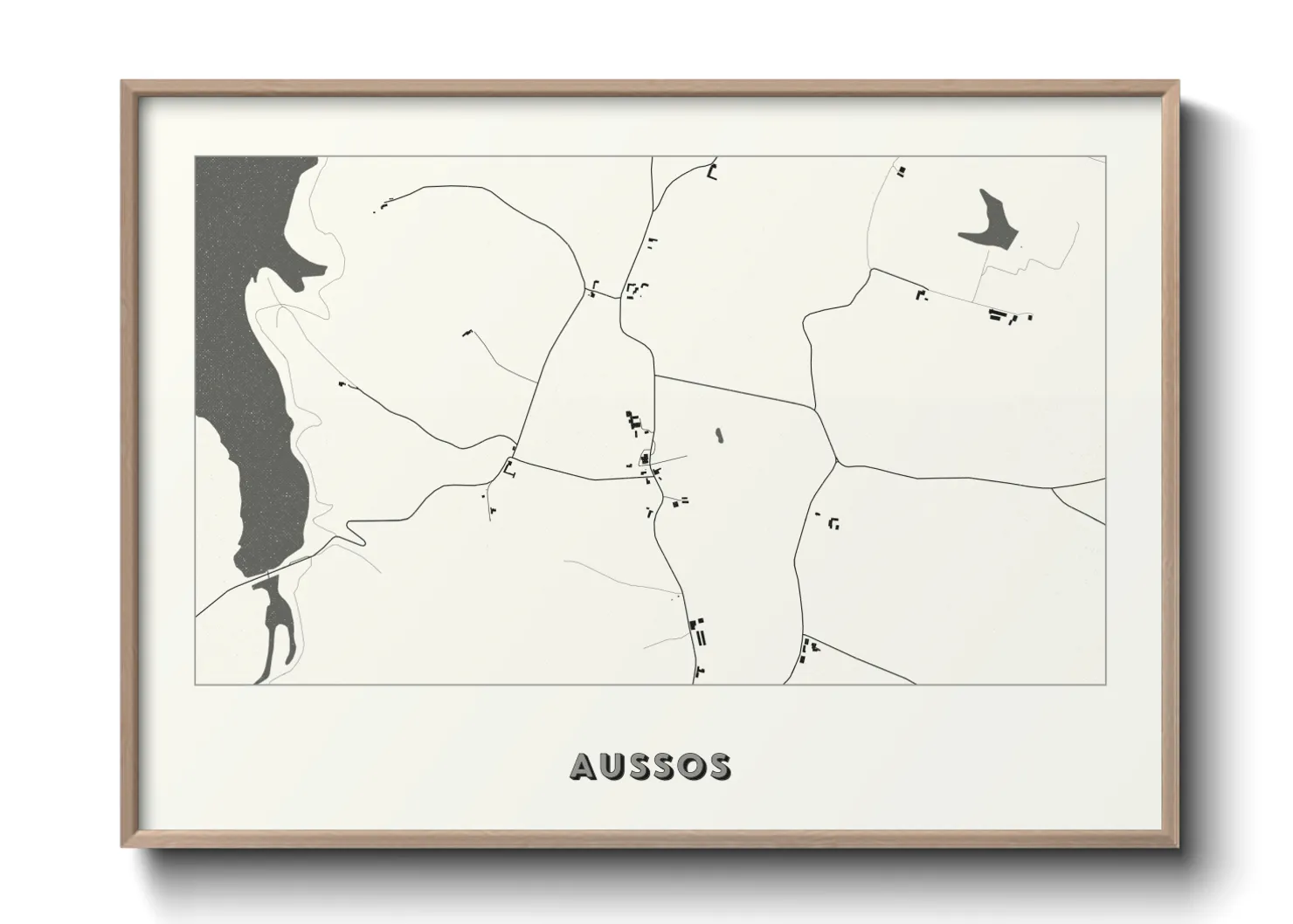Une affiche de carte sur Aussos