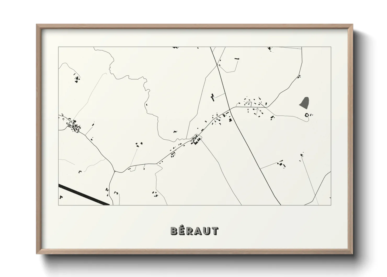 Une affiche de carte sur Béraut