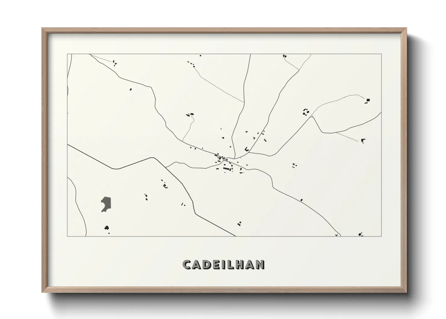 Une affiche de carte sur Cadeilhan