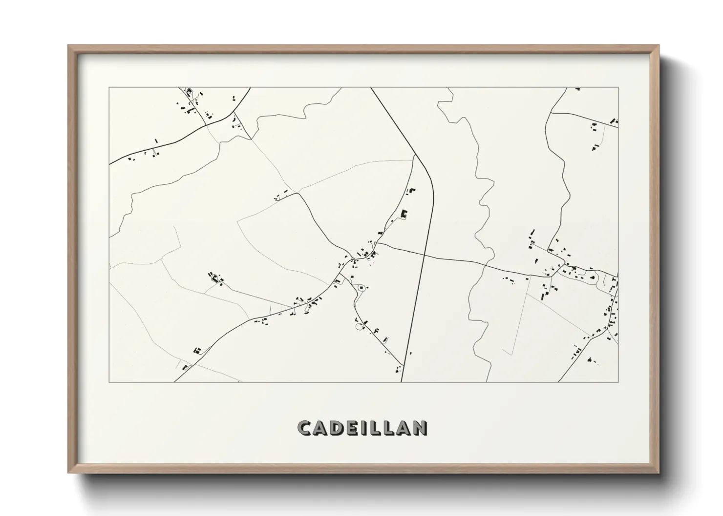 Une affiche de carte sur Cadeillan