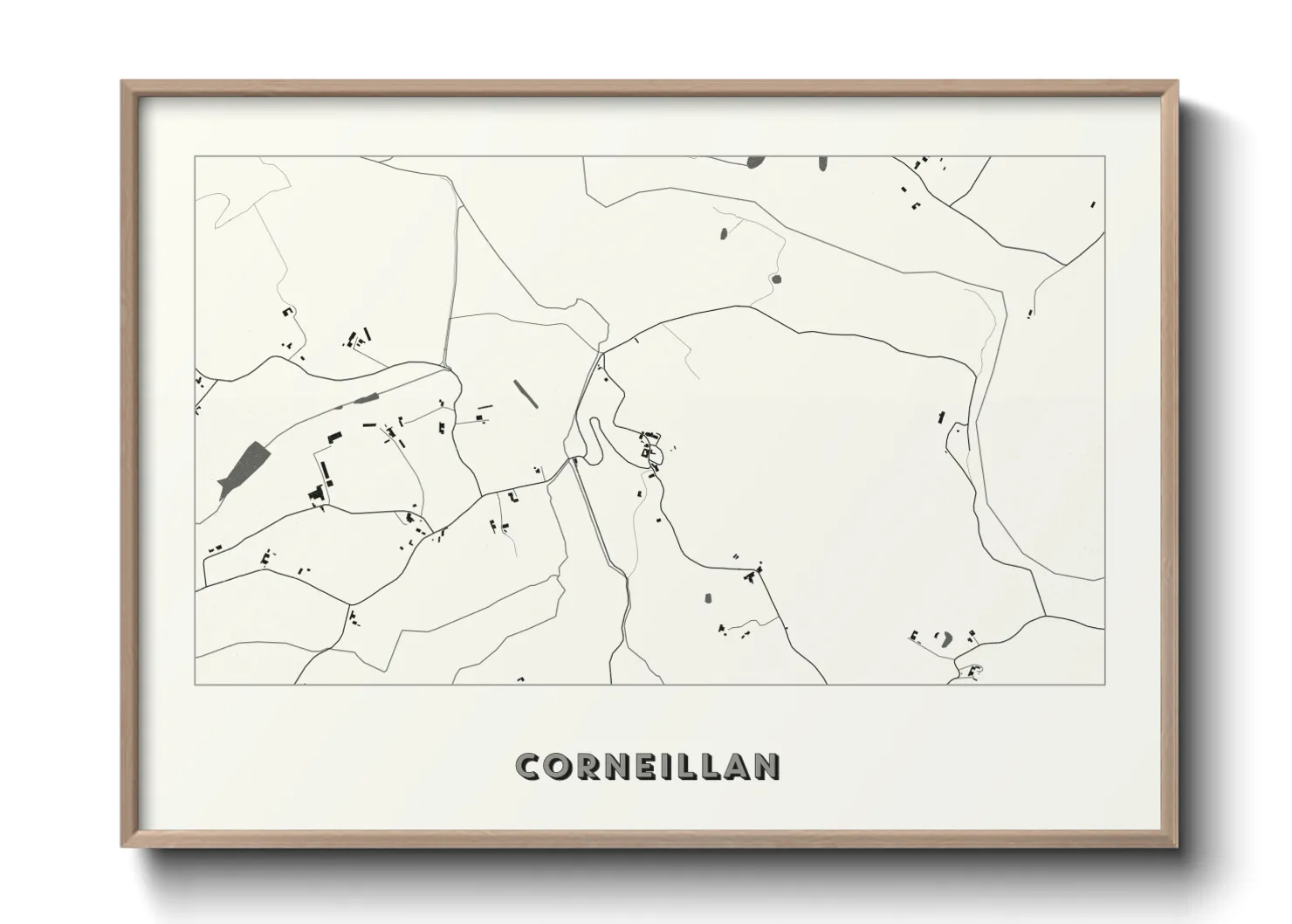 Une affiche de carte sur Corneillan