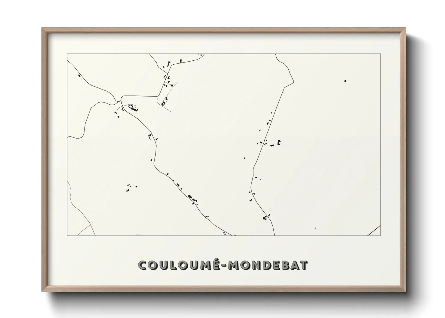 Une affiche de carte sur Couloumé-Mondebat