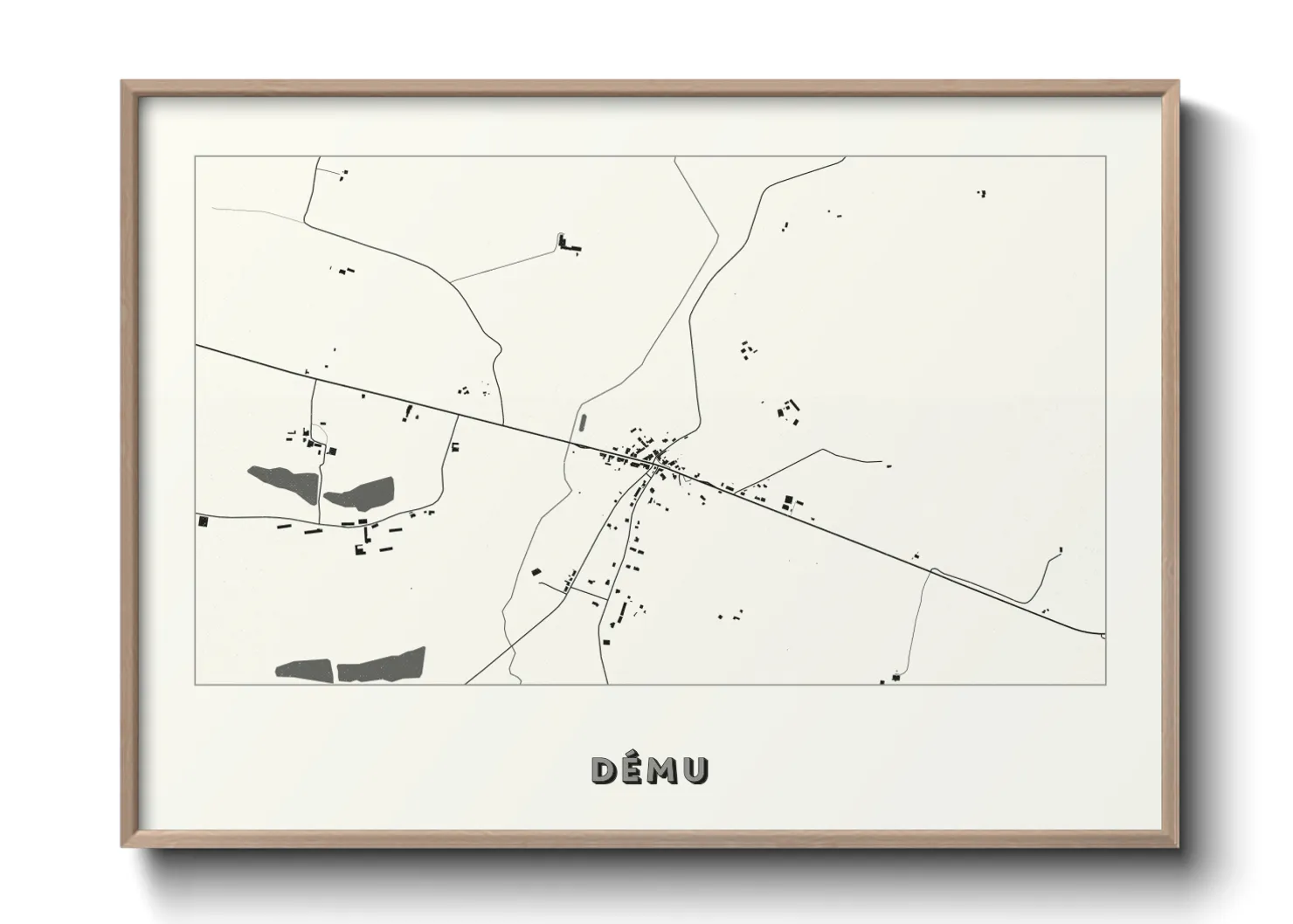 Une affiche de carte sur Dému