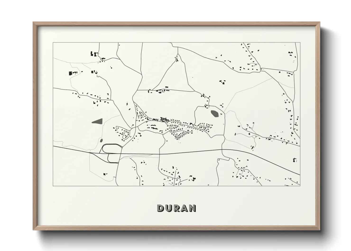 Une affiche de carte sur Duran