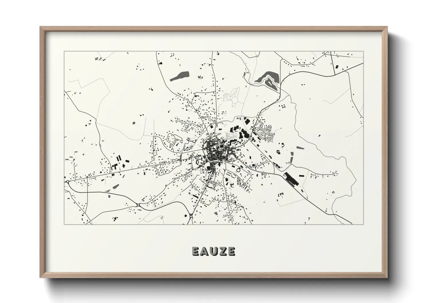 Une affiche de carte sur Eauze