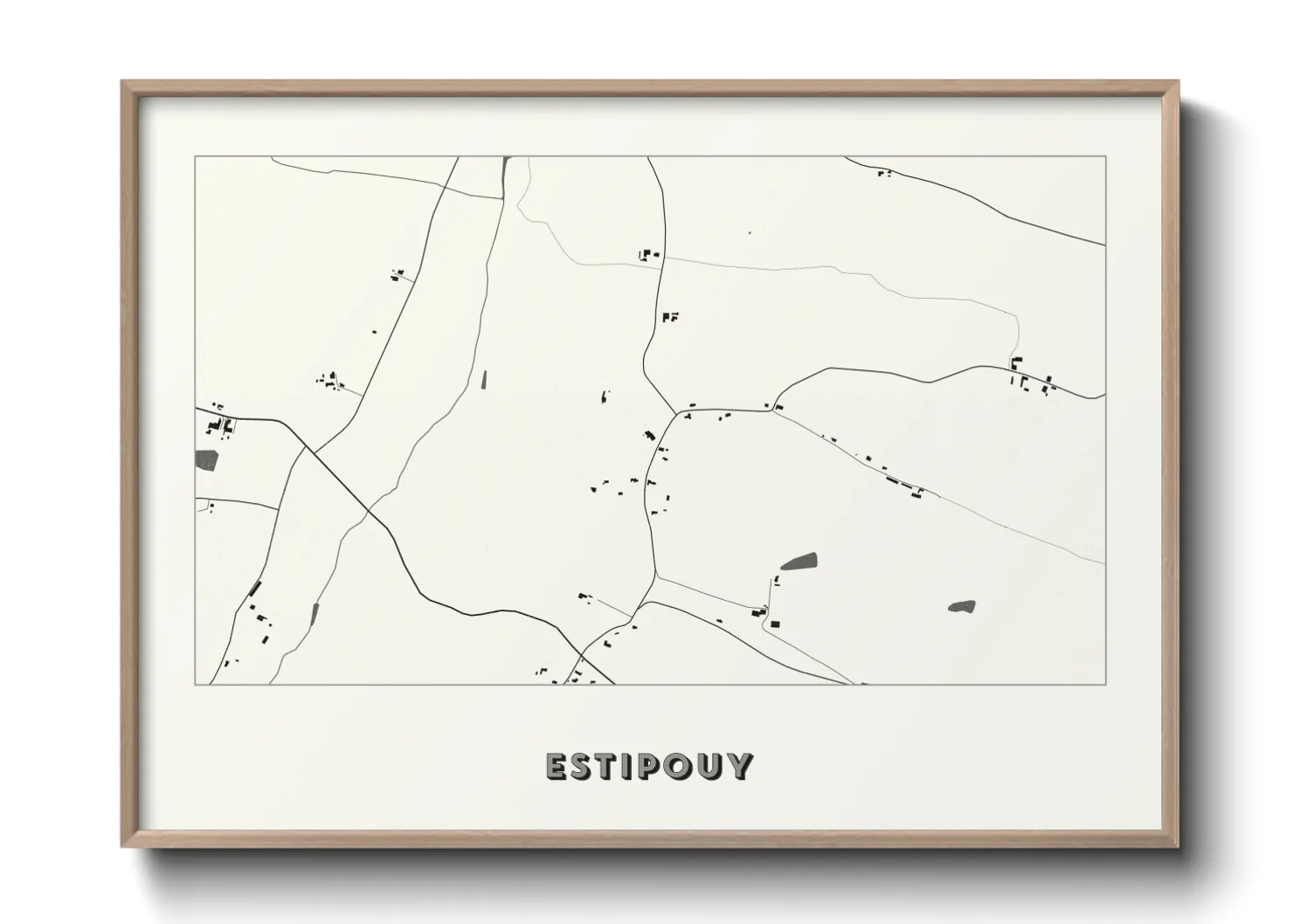 Une affiche de carte sur Estipouy