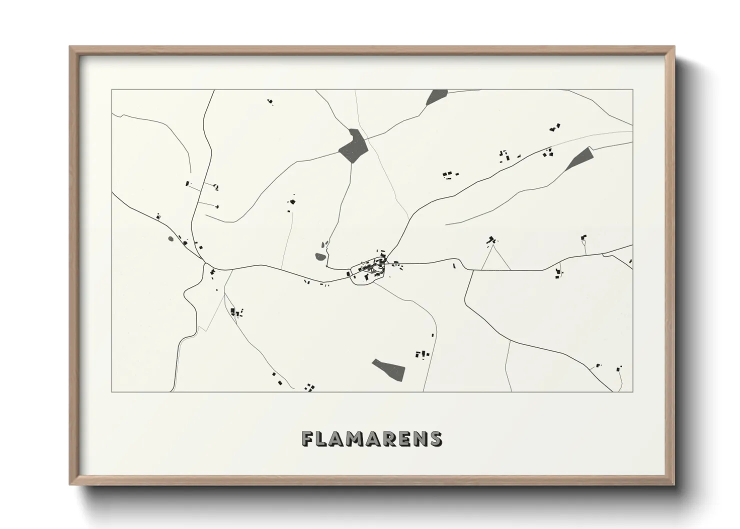 Une affiche de carte sur Flamarens