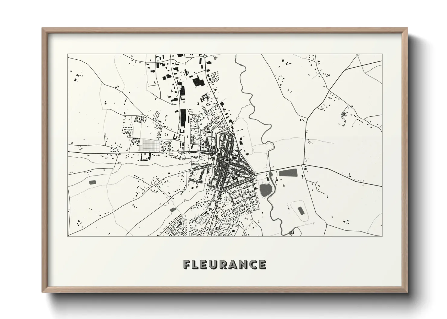 Une affiche de carte sur Fleurance