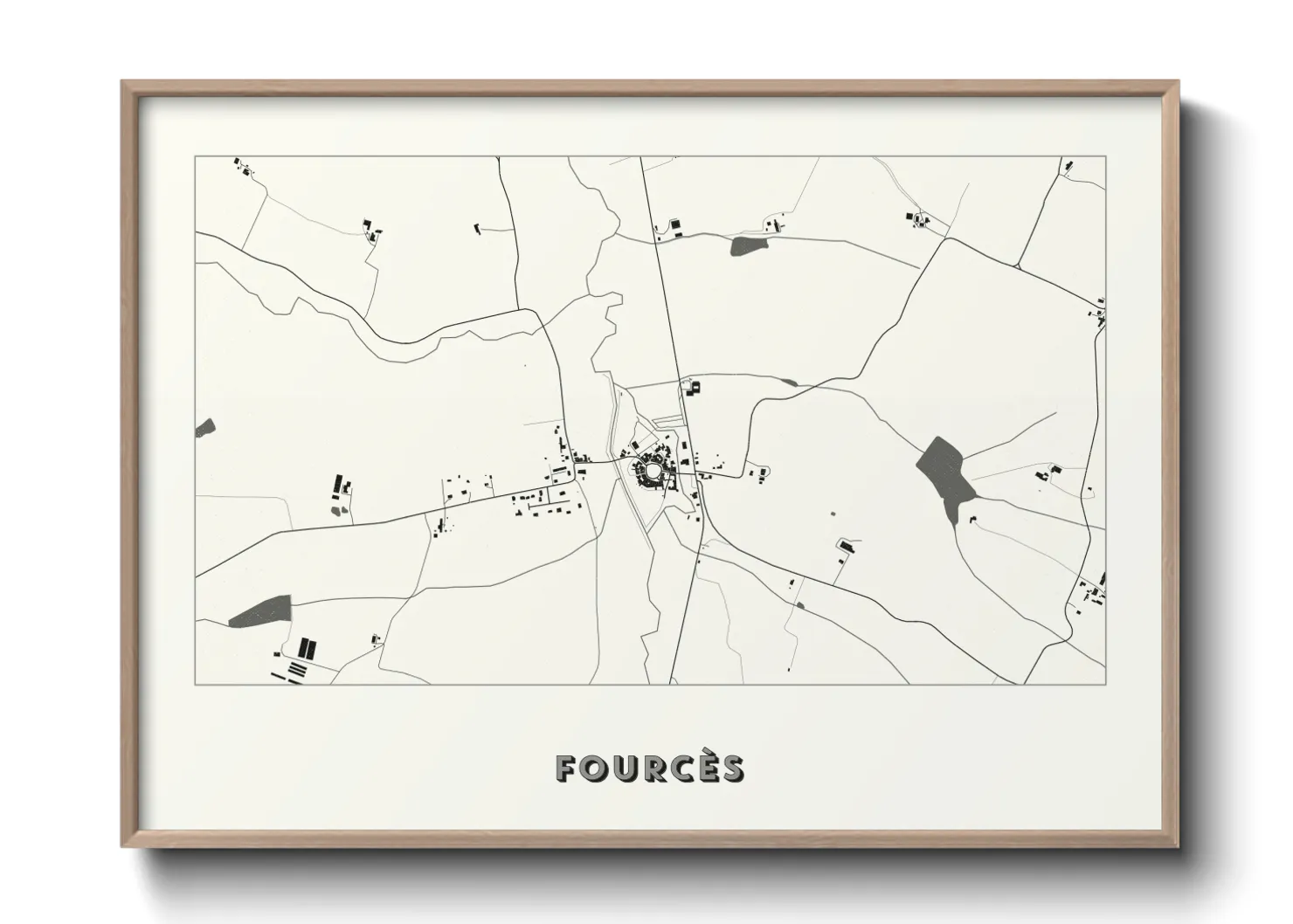 Une affiche de carte sur Fourcès