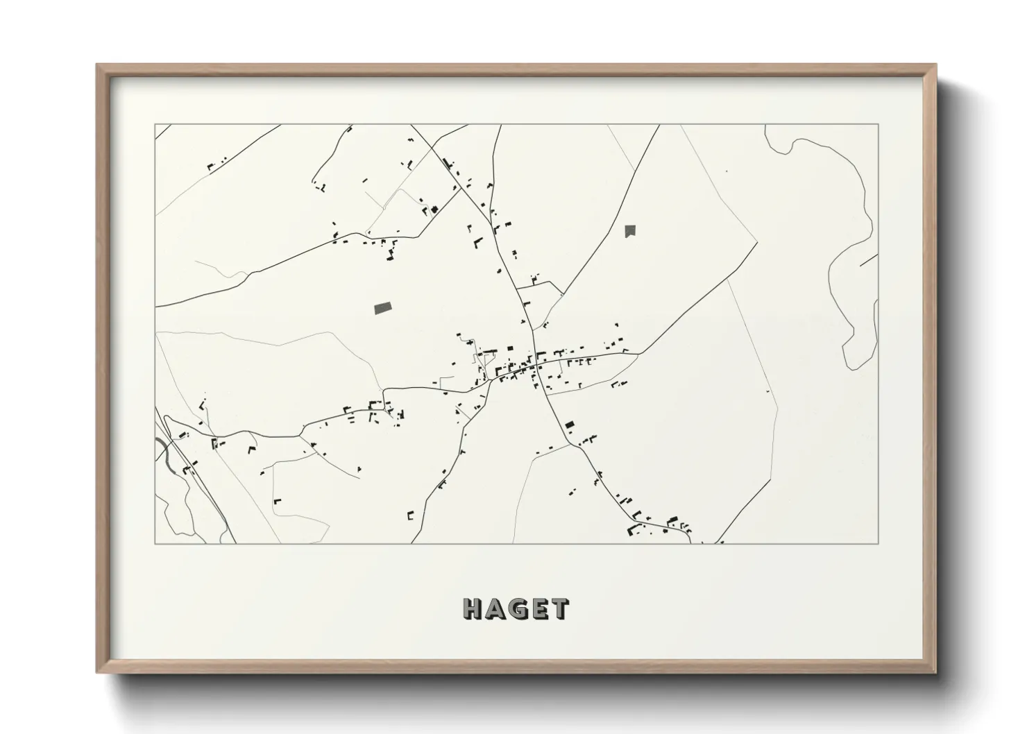 Une affiche de carte sur Haget