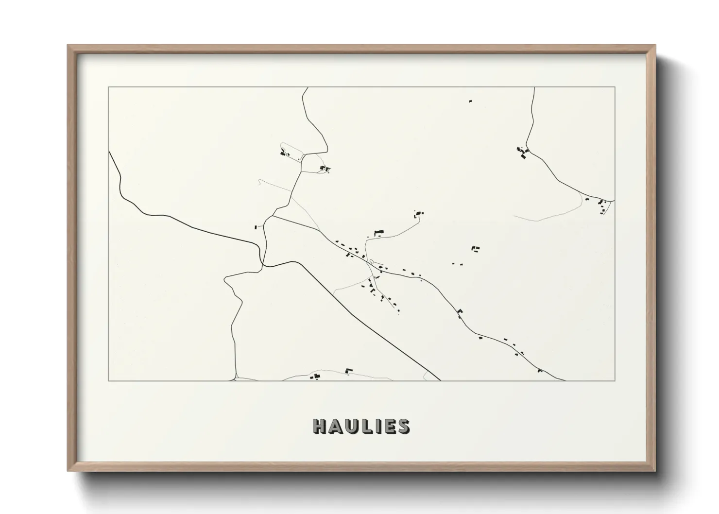Une affiche de carte sur Haulies