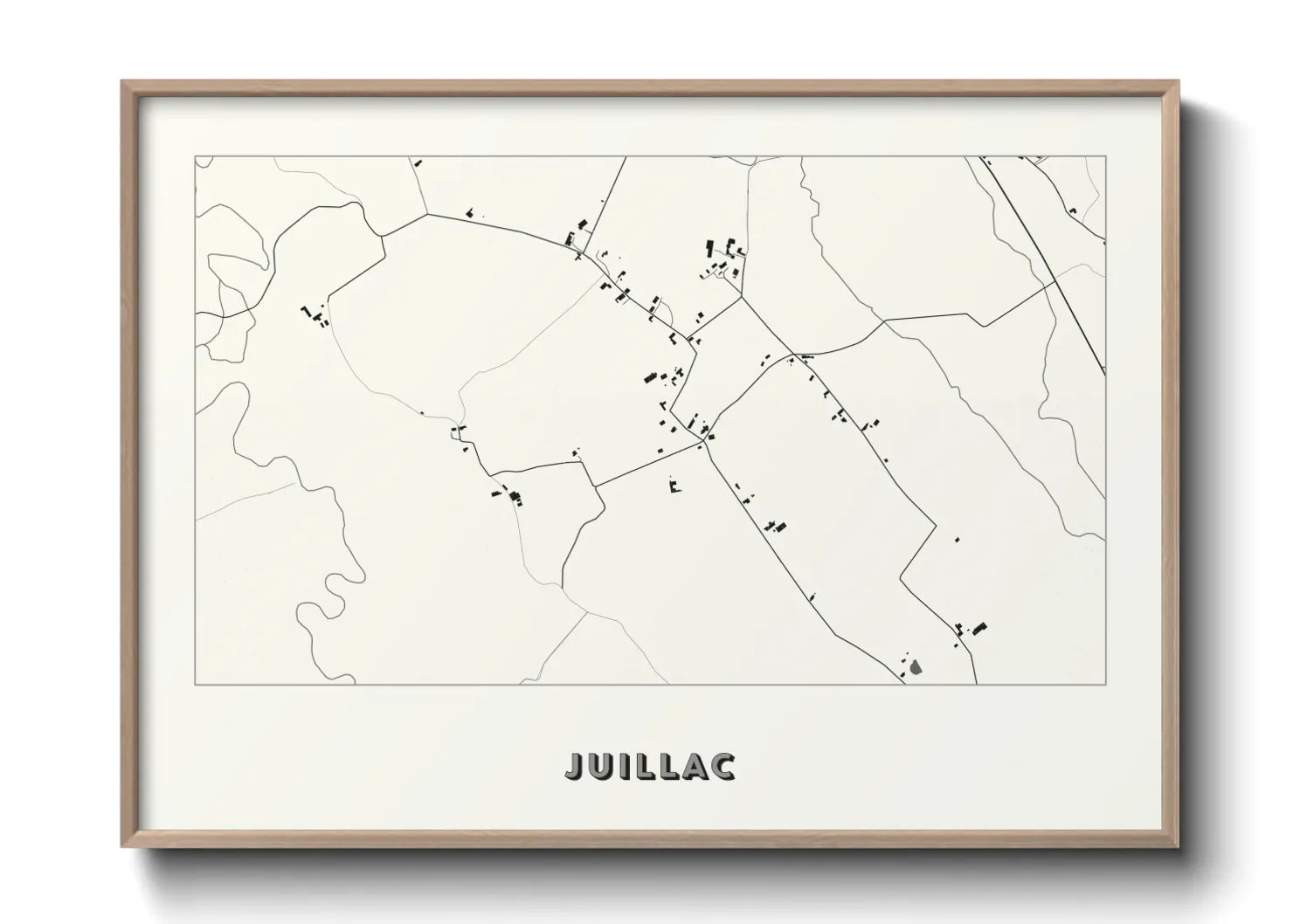 Une affiche de carte sur Juillac