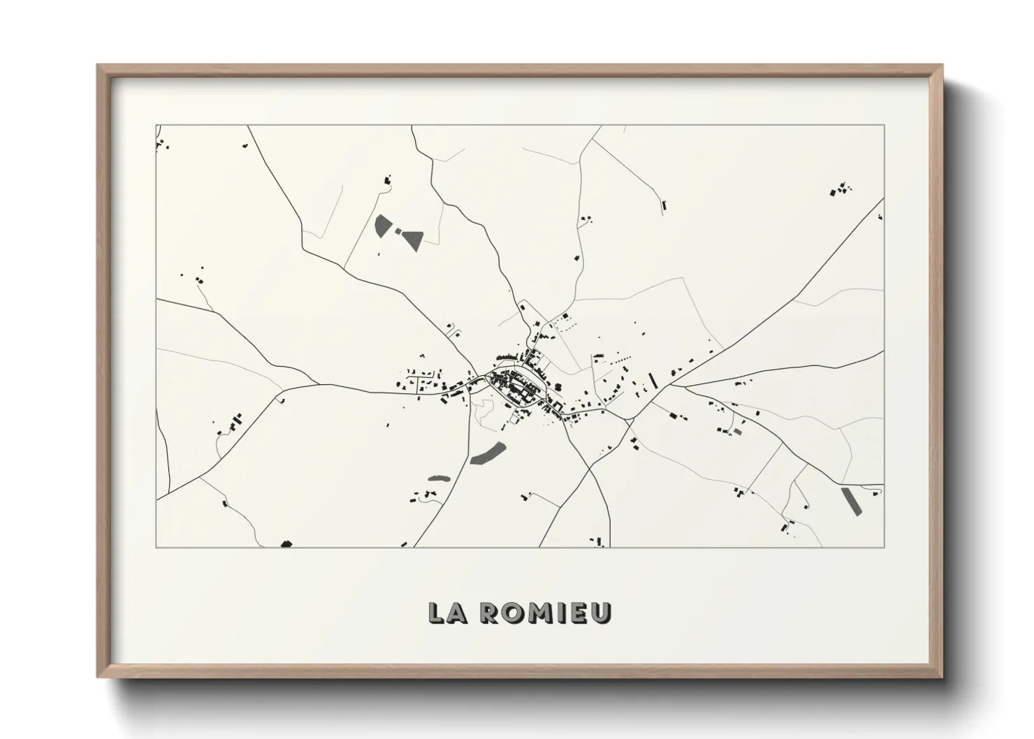 Une affiche de carte sur La Romieu
