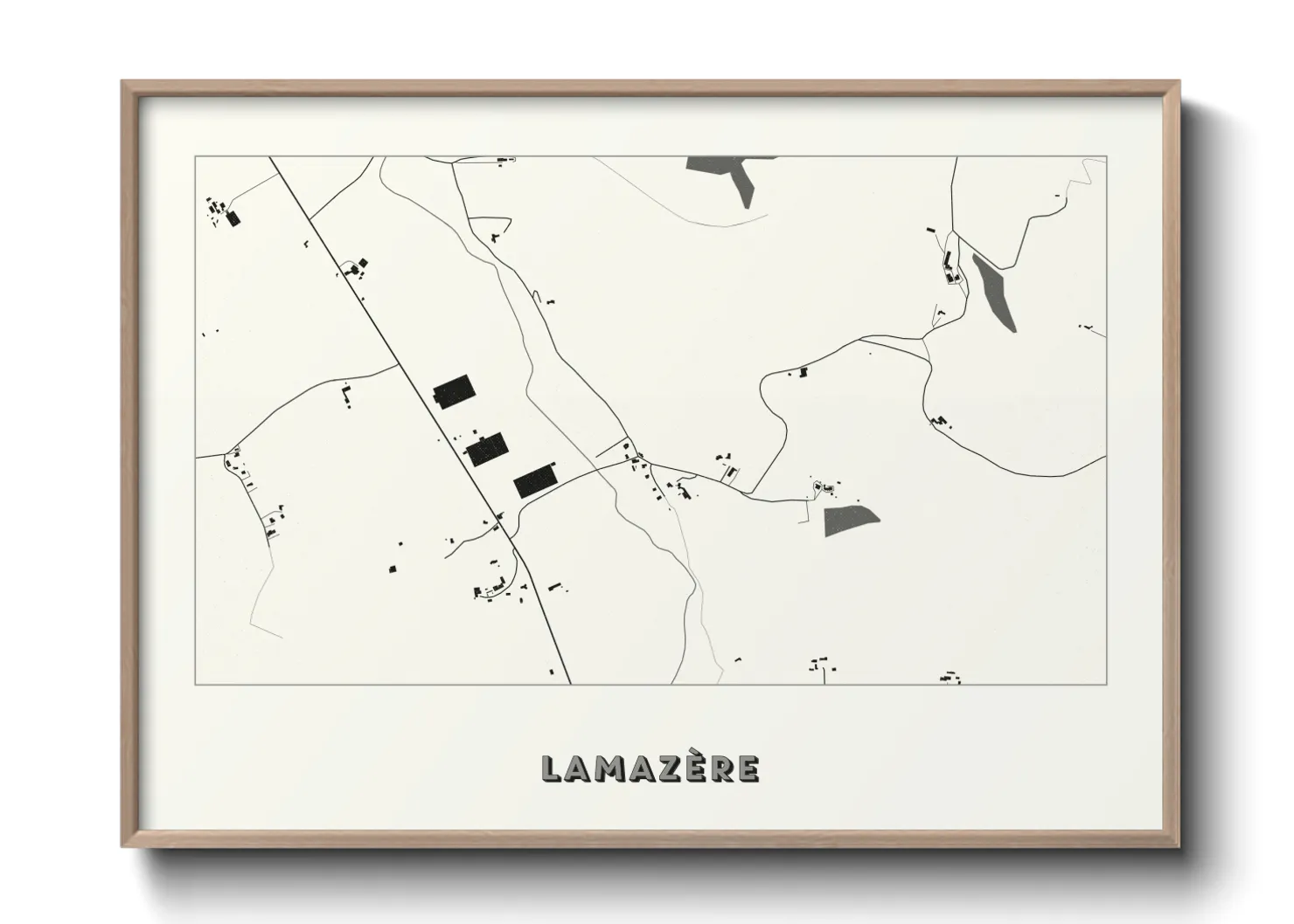 Une affiche de carte sur Lamazère