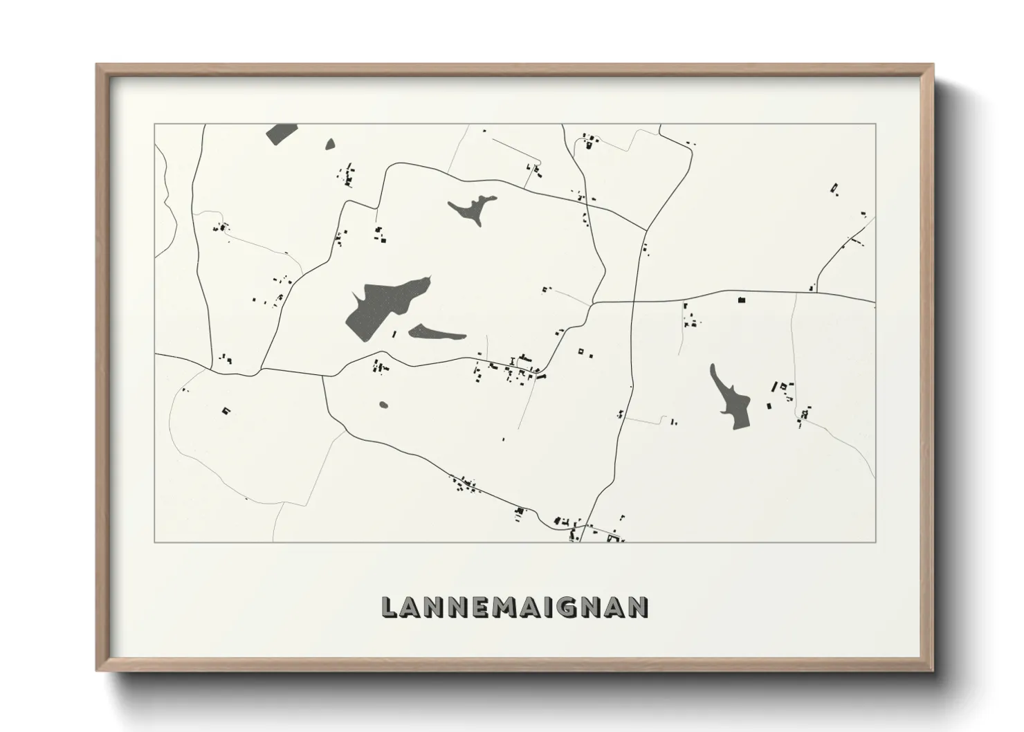 Une affiche de carte sur Lannemaignan