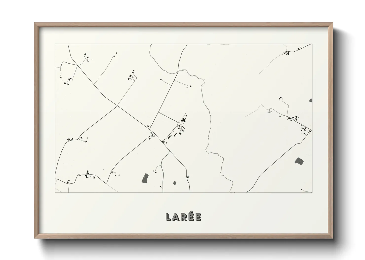 Une affiche de carte sur Larée