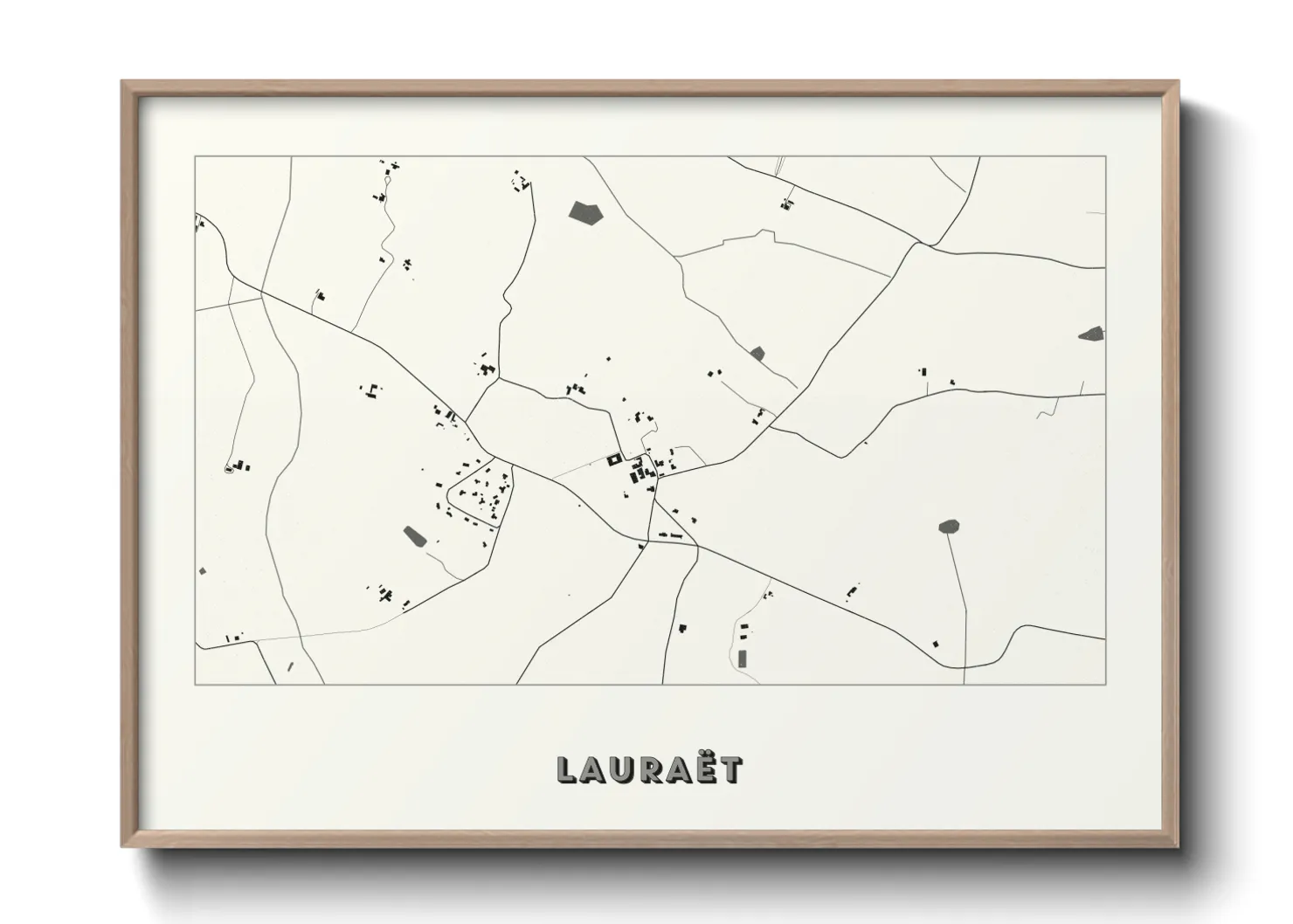 Une affiche de carte sur Lauraët