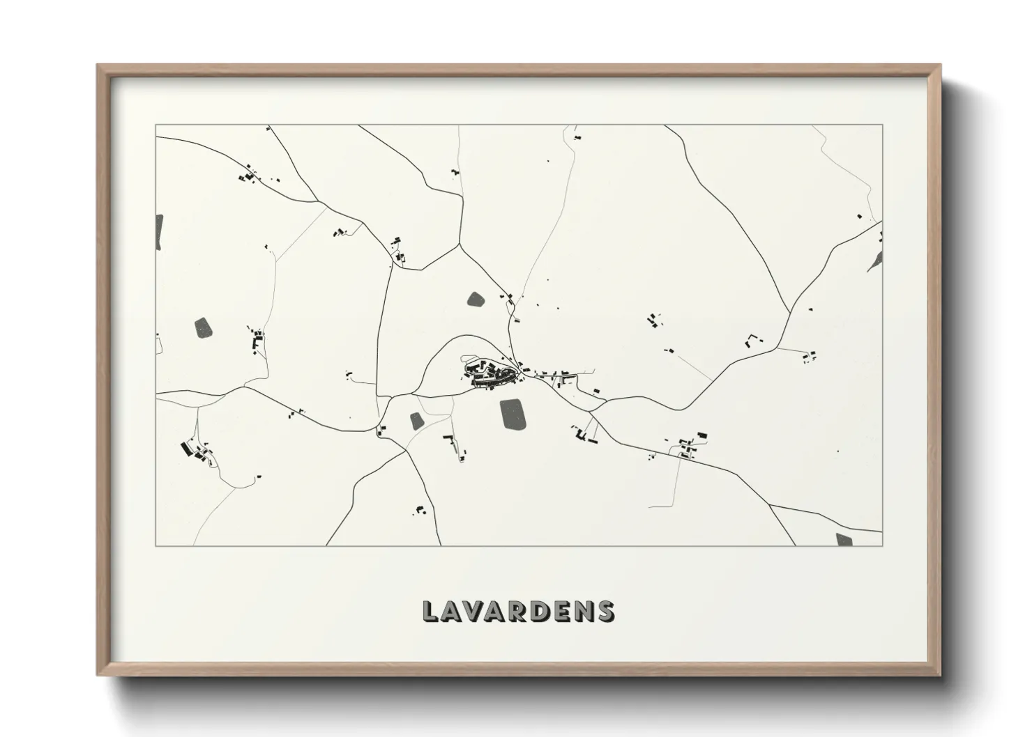 Une affiche de carte sur Lavardens