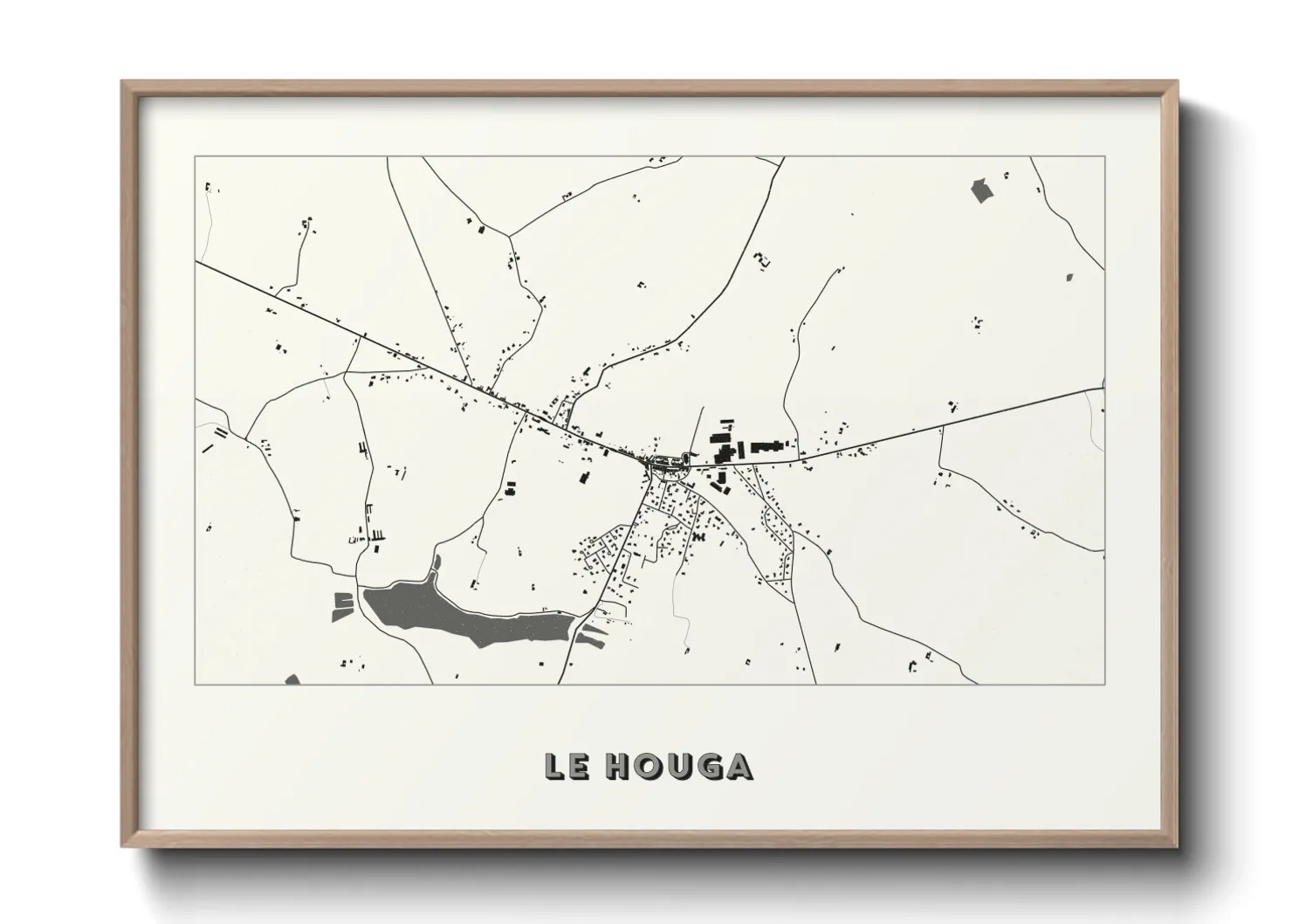 Une affiche de carte sur Le Houga