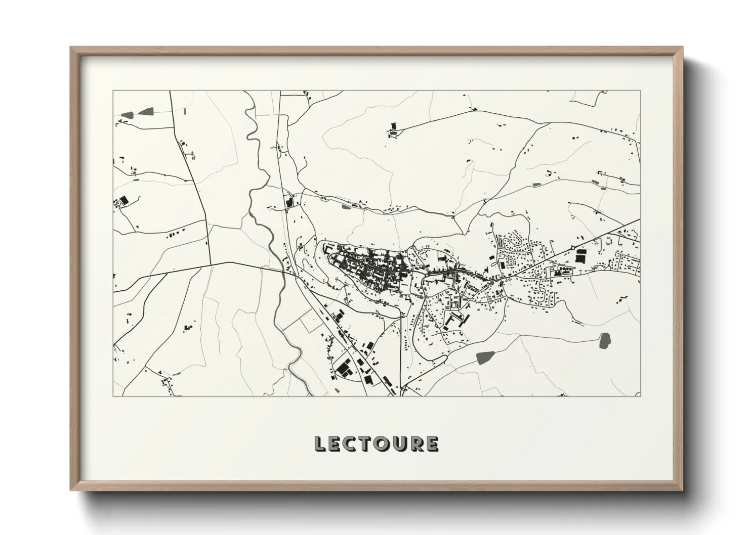 Une affiche de carte sur Lectoure