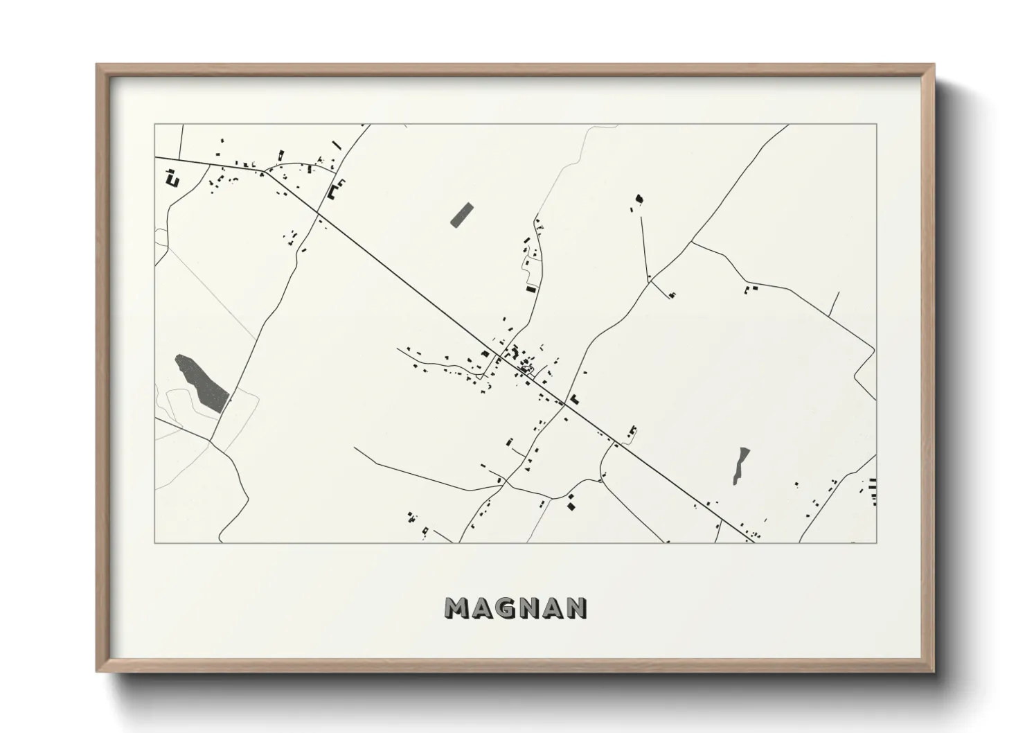 Une affiche de carte sur Magnan