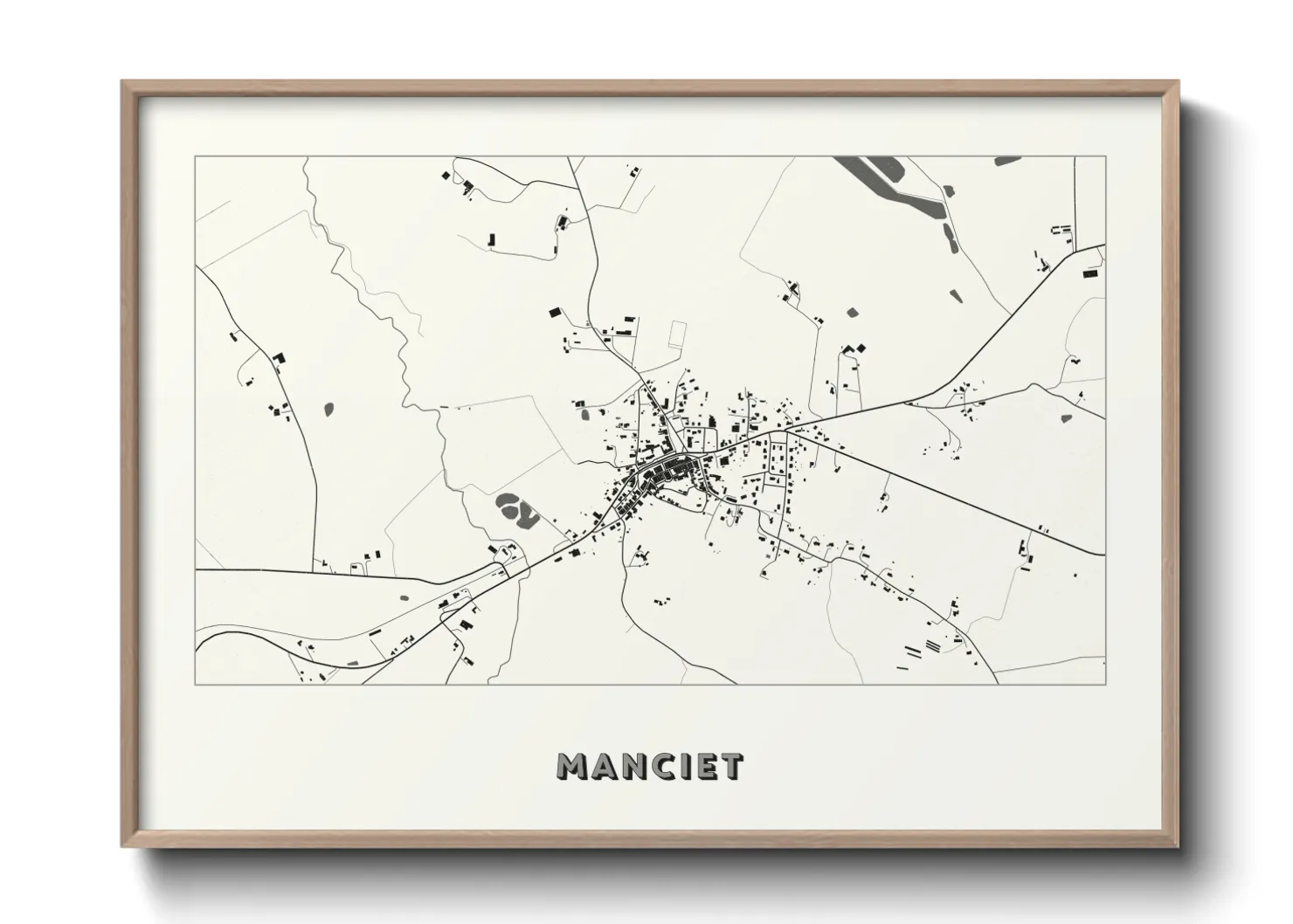 Une affiche de carte sur Manciet