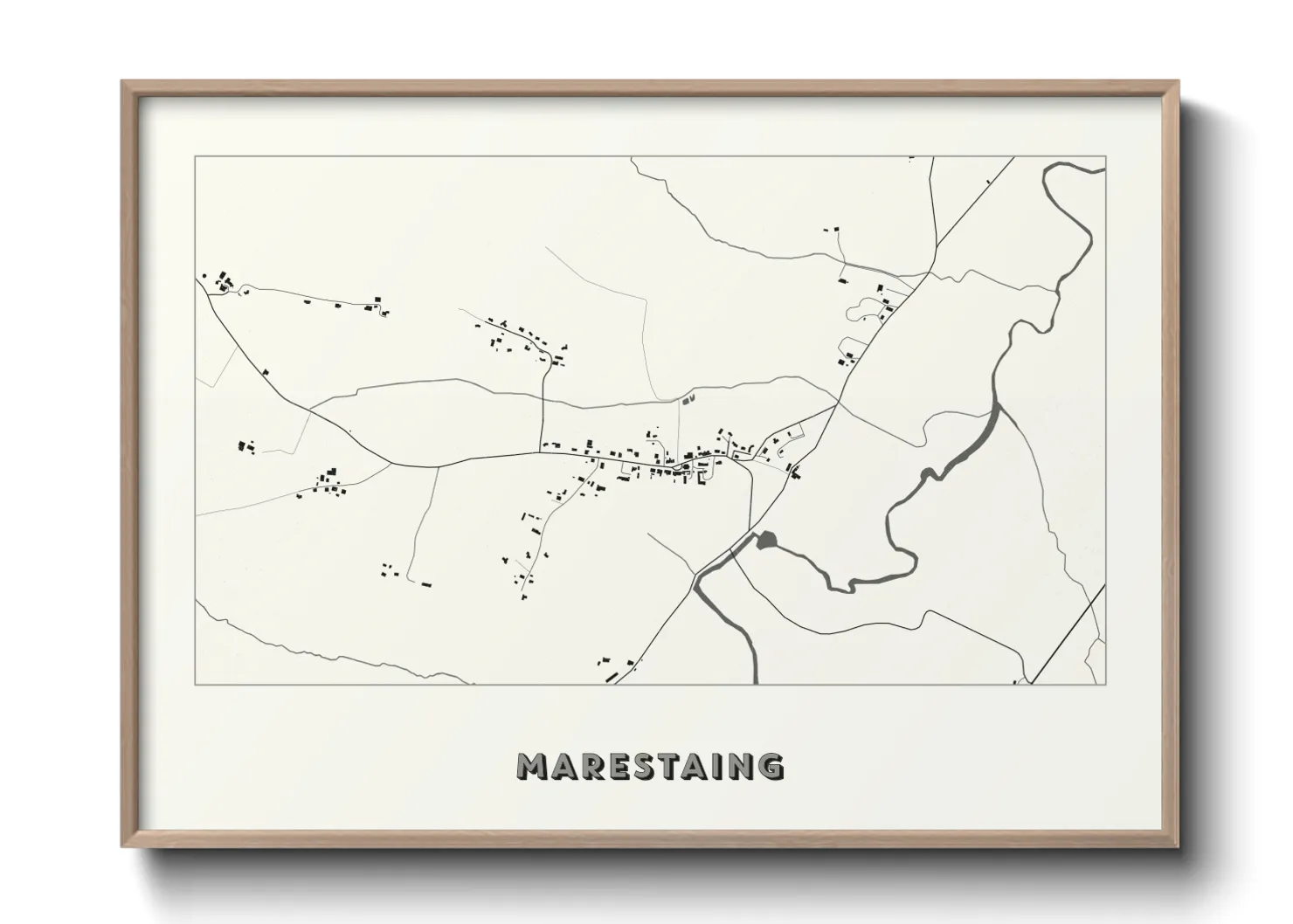 Une affiche de carte sur Marestaing