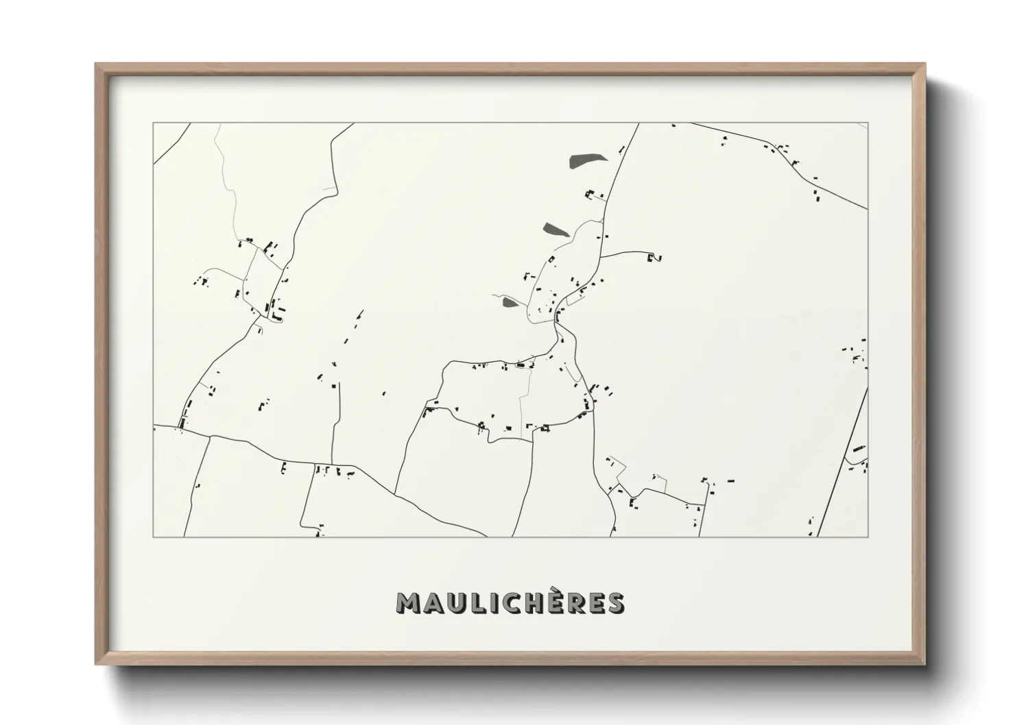 Une affiche de carte sur Maulichères