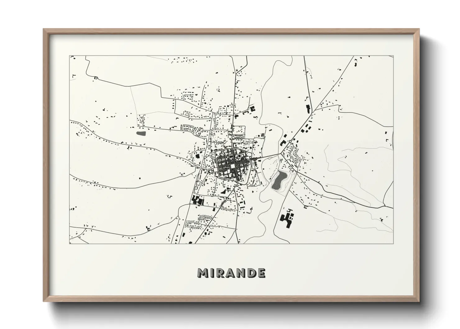 Une affiche de carte sur Mirande