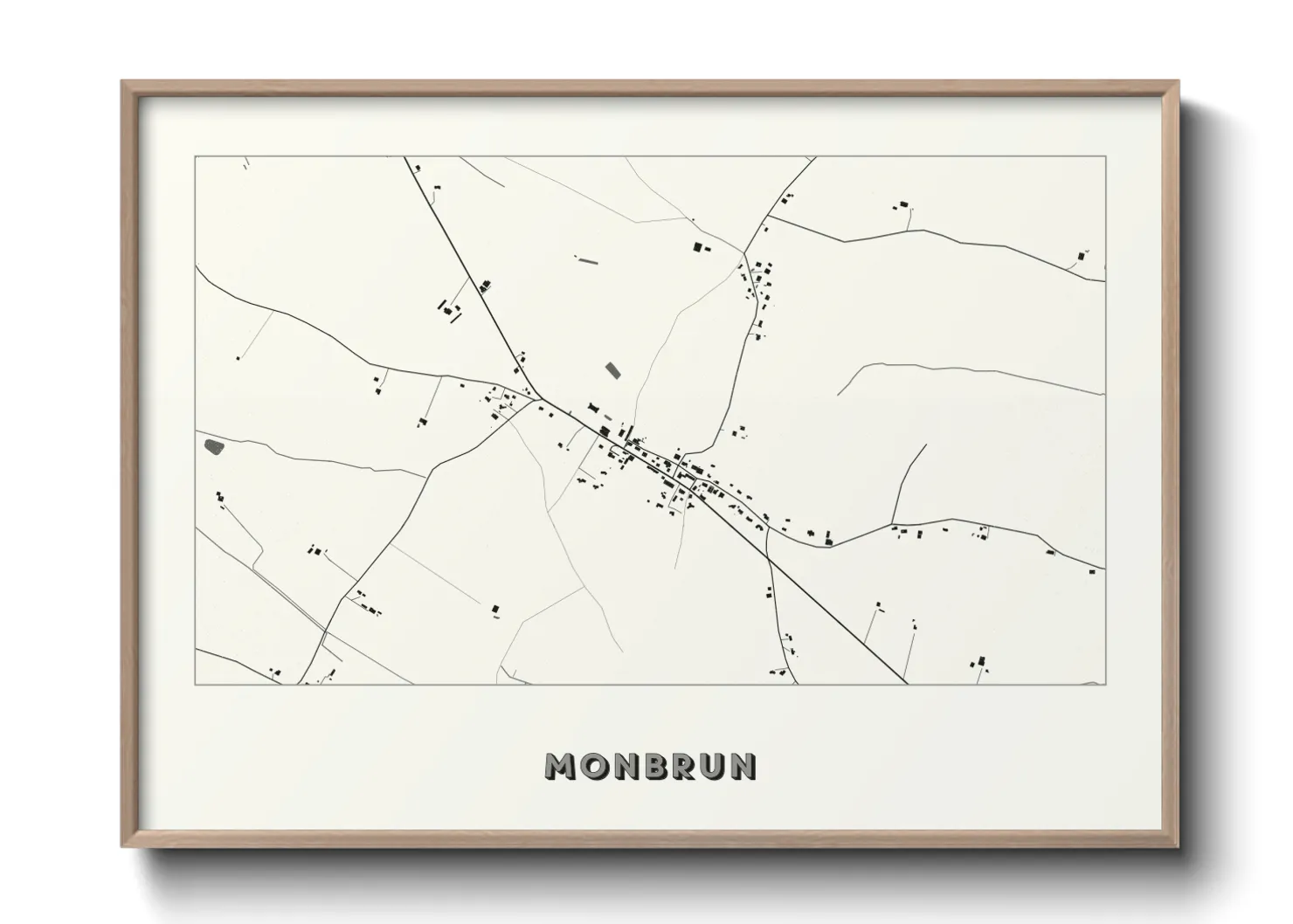 Une affiche de carte sur Monbrun