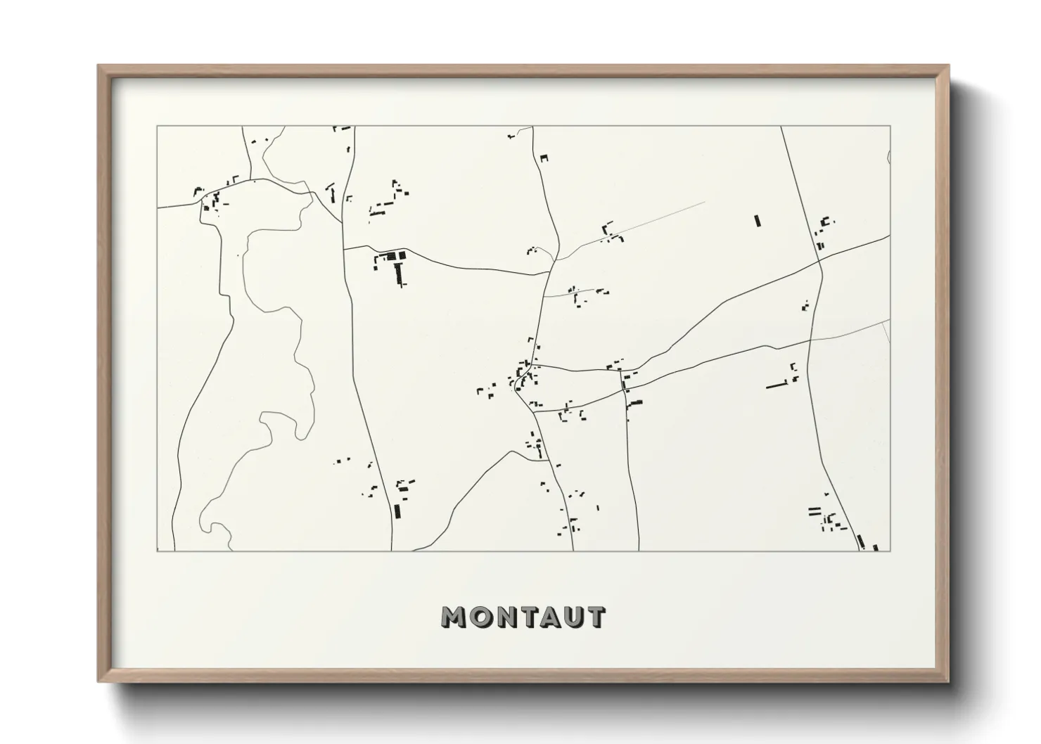 Une affiche de carte sur Montaut