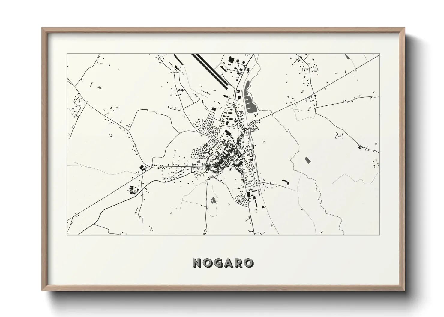 Une affiche de carte sur Nogaro