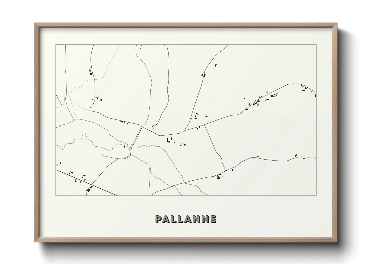 Une affiche de carte sur Pallanne