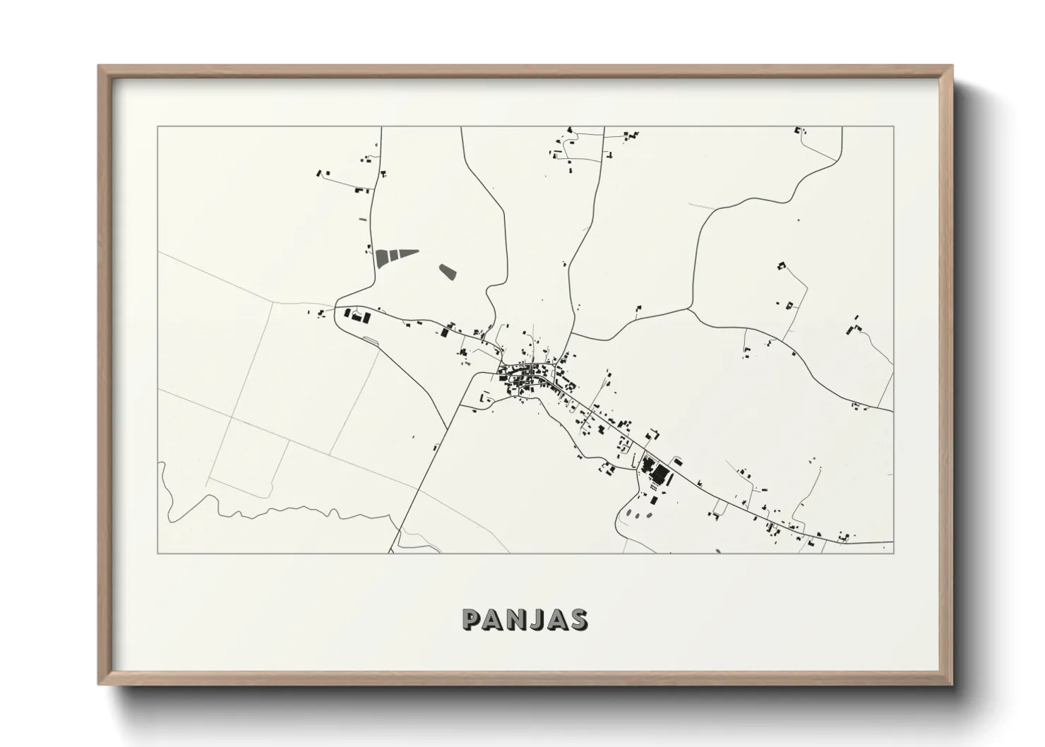 Une affiche de carte sur Panjas
