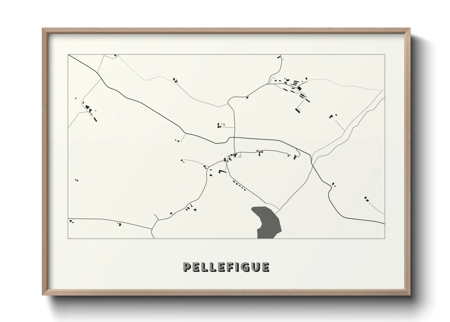 Une affiche de carte sur Pellefigue